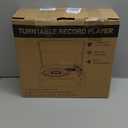 Vinyl Record Player with Speakers Vintage Turntable for Vinyls Records Belt-Driven Turn Table Support 3-Speed, Wireless Playback, Headphone, AUX-in, RCA Line LP Phonograph for Sound Enjoyment Black