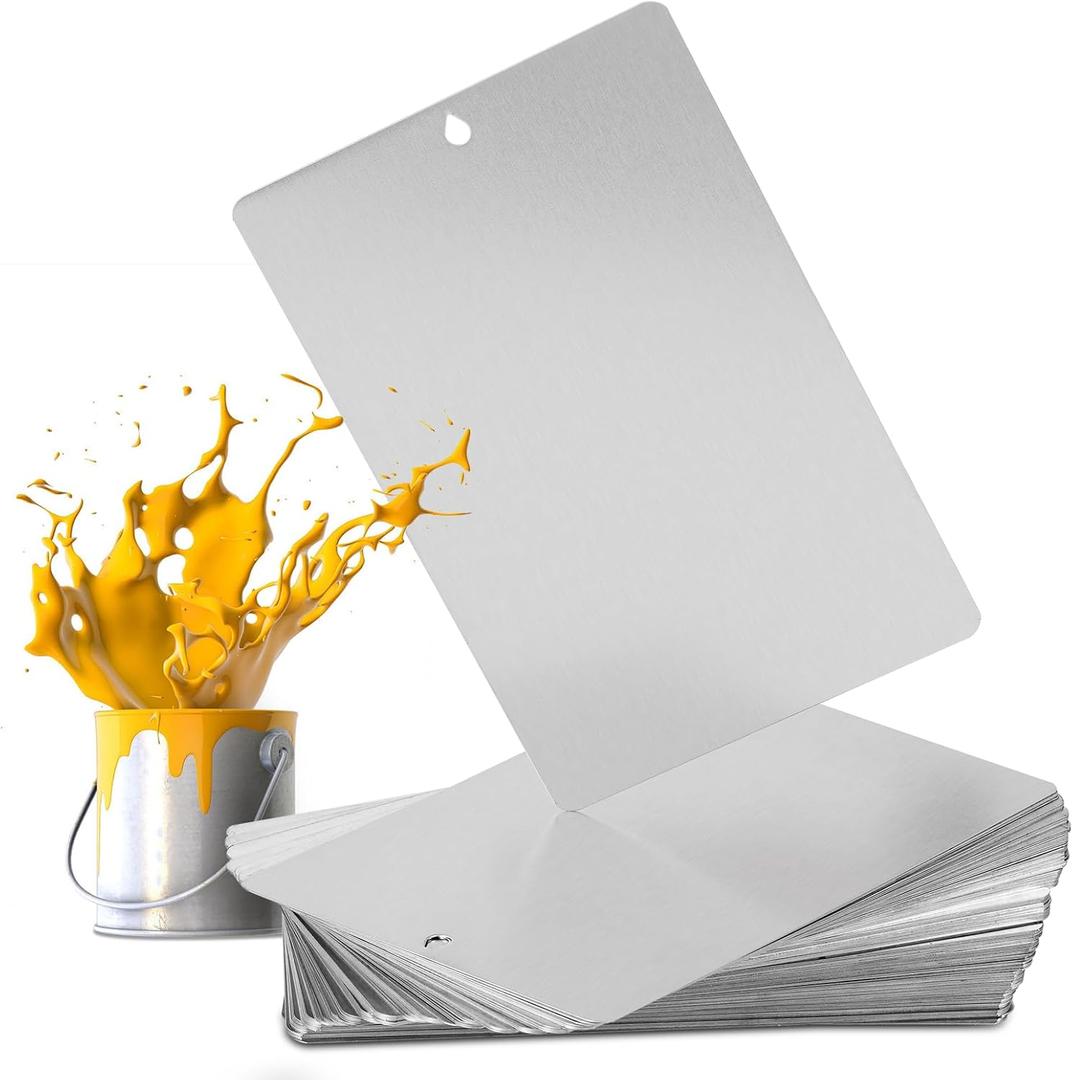 100pcs Tinplate Paint Color Matching Spray Out Cards Paint Test Panels Automotive Sprayout Cards for Coating Paint