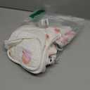 Zainpe 6Pcs Snap Muslin Cotton Baby Bibs Flowers Strawberry Patterns Infants Drooling Bib Soft Absorbent Adjustable Feeding Burp Cloths for Newborns Boy Girl Toddlers Teething Eating 0 to 36 Months (White & Pink)