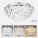 DAKASON LED Ceiling Light Fixture Flush Mount, Crystal Chandelier Modern Ceiling Light for Kitchen, Hallway, Living Room, Foyer, Closet, 12In 15W 1640LM, 3/4/5000K CCT Selectable, Dimmable