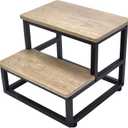 SZLHANJZ Step Stool, Wood & Metal Step Stools for Adults Kids, 500 LB Load