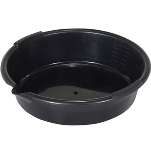 NEIKO 20762A Oil Drain Pan | Black Plastic Anti Splash | Motor Oil Drip Catcher Pan | 2 Gallon (8L) Capacity