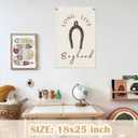 Dilemat Long Live Boyhood Canvas Banner Wall Hanging, Western Cowboy Nursery Decor,Vintage Horseshoe Wall Decor Hanging Banner Flag for Boys Toddler Nursery Room Bedroom Playroom 18X25 Inch