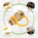 3/4 Propane Quick Connect Fittings-3PCS Natural Gas Quick Disconnect Adapter for Grill, Fire Pit, Heater