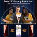 Esanik [2-Pack for iPhone 17 Pro Sunset Color Privacy Screen Protector - Gradient Purple Anti-Spy Tempered Glass, Anti-Blue Light, Pink Military-Grade 9H Hardness,Shatterproof, Flawless Fit Tray