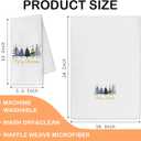 Blue and Gold Christmas Tree Kitchen Towels, Farmhouse Christmas Decor, Winter Holiday Xmas Pine Tree Decorative Dish Tea Hand Towels for Kitchen Bathroom, 16x24 Inch shusanta