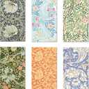 120PCS William Morris Floral Paper Napkins - 6 Vintage Wildflower Disposable Hand Towels for Bathroom, Dinner, Picnic, Wedding | 4.5"x8" | Wildflower Disposable Napkins for Daily Use,Family Gatherings