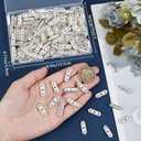 Beebeecraft 180Pcs 3 Hole Spacer Beads Silver Metal Multi Strand Bead Connector with Rhinestones Rectangle Bridge Spacers for Jewelry Making Multilayer Bracelet