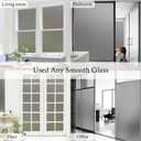 Coavas Window Privacy Film Frosted Glass Static Cling UV Sun Blocking Heat Control Window Tint Day and Night Insulation Home Bathroom Door Decorative Frosting Cover, 23.6 x 78.7 Inch, Gray