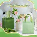 Wesnoy 36 Pcs Wedding Gift Bags Bulk Woven Pastel Gift Bags with Handles Reusable Party Favor Goodie Bulk, Sage Green Rainbow Color Tote Bag for Women Birthday Bridal Shower Decoration