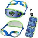 Kids Swim Goggles Age 2-6, Toddler Goggles No Hair Pull,Child Goggles Padded HeadBand