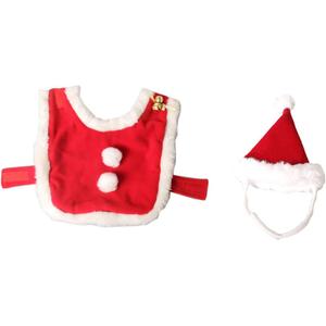 FRCOLOR Pet Christmas Hat and Cape Red Cape with Hat Cosplay Party Accessory for Cat Photo Sessions
