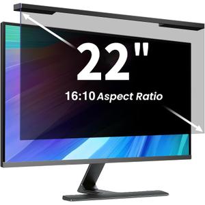 Hanging 22 Inch Computer Privacy Screen Filter, Hanging Computer Screen Privacy Cover, Compatible with, 22 Inch 16:10 Widescreen Monitors, Protect Eyes from Glare and Blue Light