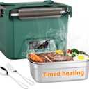 Cordless Electric Lunch Box for Adults, Heated Lunch Box 20000 mAh Battery Powered with Automatic Heating, 1.2L Portable Food Warmer, BPA Free