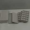 Set of 8 Stackable Jewelry Organizer Trays with 1 Lid for Drawer & Dresser Organizer, Adjustable Velvet Jewelry Box Tray Earring Organizer Necklace Storage Ring Bracelet Display Case (Gray)