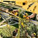 4-in-1 Cordless Pole Saw & Electric Pruning Shears Combo