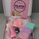 Pilates Ring Set for Women, Home Workout Pilates Equipment with Resistance Bands, 14'' Magic Circle, Mini Ball, Pilates Starter Kit for Strength, Toning and Flexibility (Large-Level3, Pink)