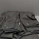 Insulated Living Room Curtains, 90 Inches Long 2 Panels Set, Back Tab and Rod Pocket Blackout Shades for Bedroom, Soundproof Curtains Noise reducing with Hook for Track System (Grey)