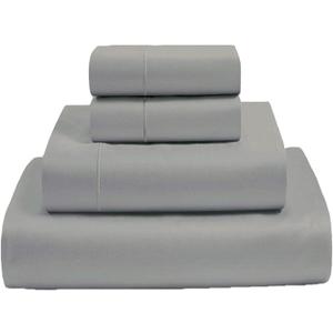 MyGiza Sheets,100% Certified Giza Egyptian Cotton Sheets-King Size Giza Cotton Sheets Set to Fit Upto 18 Inches Deep Mattress (4 Pcs) Silver Grey
