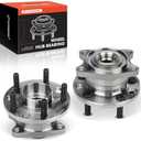 A-Premium 2 x Rear Wheel Bearing and Hub Assembly with 5-Lug Compatible with Volvo S40 2005-2010, V50 2005-2010, AWD Only
