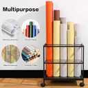 Blueprint Storage Rack Cart - 20 Slots Metal Blueprint Holder with Double-Layer Grids Ensures Secure, Non-Slip Storage, Organizing Posters, Architectural Plans, and Artwork Stably. (20 Slots)