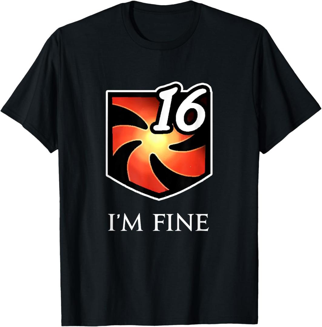 I'm fine - Vulnerability Stacks Fantasy MMORPG T-Shirt (Black)