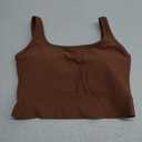 Chilylori Women's Seamless Sports Bra Workout Crop Top Ribbed Padded Longline Wirefree Medium Support Tank Tops Fitness M