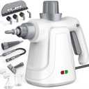 Steam Cleaner Handheld, 1300W High Pressure Natural Steamer with 450ml Large Tank & Hands-Free Lock, 14-Piece Steam Cleaner Pro Toolkit for Home, Kitchen, Car, Tile, Grout, Grill & Upholstery