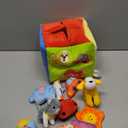 JoyCat Baby Toys 6-12 Months - Mystery Soft Box with 10 Sensory Objects, Rattle, Crinkle Paper, Mirror - What's Inside Box Infant Gifts, Soft Busy Toys 1-2 - Baby Easter Basket Stuffers Gifts