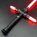 Heavy Dueling Light Saber for Adults Smooth Swing Metal Hilt 16 Fonts Sound Motion Control Lightsaber Party Cosplay (RGB Version)