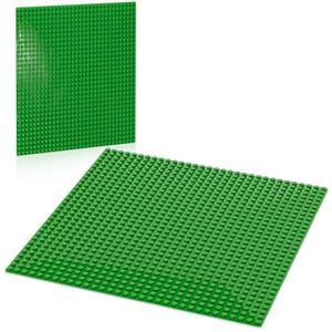 Pokiiulk Classic Green Baseplates, 32x32 Studs Square Base Plates for Play or Display Bricks Creations, Compatible with Classic Legos, 10" x 10", Pack of 2, Perfect for Grass or Nature Landscapes