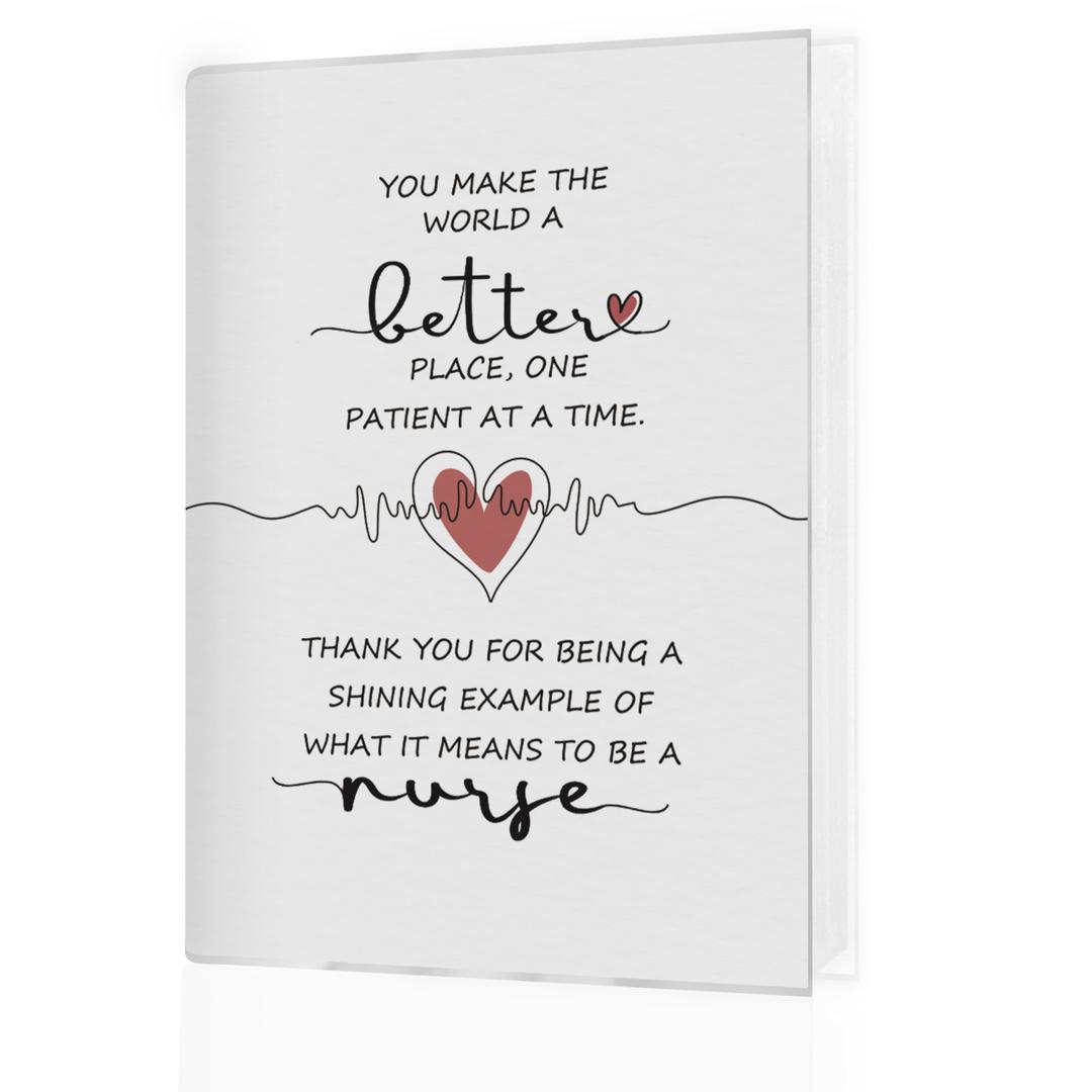 KJULYW Nurse Appreciation Gifts Photo Album 4x6, Thank You Gifts for Nurse Medical Staff, Nursing Gift for Women Small Memory Photo Album Book for 18 Pockets Hold 36 Pictures