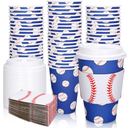25 cups Baseball Disposable Coffee Cups (without the lid and sleeve), Blue 