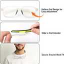REAVEE 3 Pack Sport Reading Glasses for Men Women, Lightweight Blue Light Blocking Readers with Detachable Temples (Black/Grey/Clear 1.5)