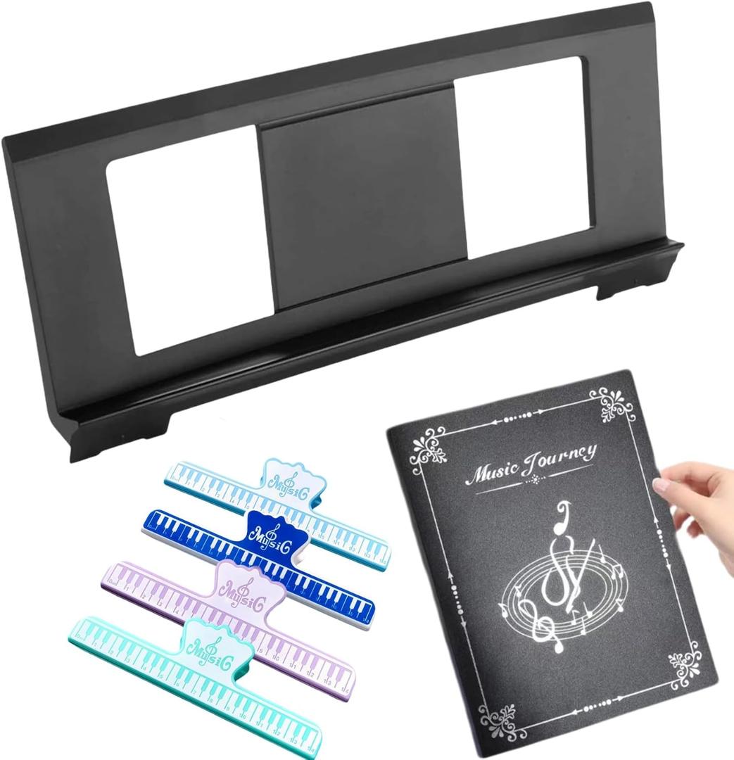 Music Stand for Sheet Music. Compatible with Yamaha PSR/YPT/KB/P/DGX Series Keyboard Music Score Stand, Keyboard Sheet Music Stand with 4 Music Book Clip.1 Sheet Music Folder