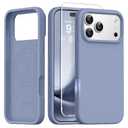 GONEZ Magnetic for iPhone 17 Pro Case, [Compatible with MagSafe] Anti-Scratch Microfiber Lining & Screen Protector, Silicone Camera Control, Shockproof Slim Phone Cover 6.3 inch, Lavender Gray