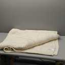 Amlie Home Checkered Chenille Knit Throw Blanket for Couch, Classic Texture Decorative Soft Blanket for Sofa, Chair & Bedroom, 60"x80", Ivory