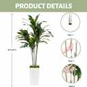 Artificial Dracaena Tree 5FT with White Tall Planter - Faux Tree Tall Fake Floor Plant in Pot-Artificial Plants Indoor for Home Office Living Room Dcor (Dracaena 5ft)
