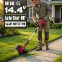 Brushless Lawn Edger Compatible with Milwaukee 18v Battery(Tool ONLY), Electric Cordless Edger/Trencher 9 Blade, 3 Position Adjustable Depth, 180Handle, Lightweight with Rear Wheel for Landscaping
