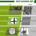 10 Panels No Dig Garden Fence - 24in H x 22.5ft L, Reinforced Square Tube Rustproof Metal Animal Barrier for Dogs & Rabbits, Outdoor Decorative Border Fencing for Yards & Gardens
