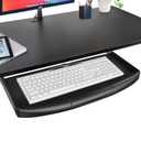 22"Wx11"D Under Desk Keyboard Tray Slide Out, Pull Out Keyboard Tray for Desk, Keyboard Holder Under Desk,Sturdy Keyboard Shelf Under Desk, Black Keyboard Drawer Desk Extender