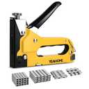 Upholstery Heavy-Duty Staple Tool, YEAHOME 4-en-1 Stapler with 4000 Staples, Manual Brad Nailer Power Adjustment Stapler for Wood, Crafts, Carpentry, Decoration DIY