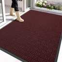 OLANLY Front Door Mat Outside Entrance 71x47, Heavy-Duty Rubber Doormat