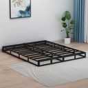 2 Inch Box Spring King Size Low Profile Metal Bed Base with Fabric Cover
