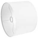 White Lamp Shade, Small Drum Lampshade 8.7" Top x 8.7" Bottom x 7.9" High (Spider), Replacement Lamp Shade Natural Linen Hand Crafted for Table Lamps Floor Lamps Chandelier Lamp, Assembly Required