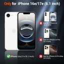 SUPFINE Magnetic for iPhone 17e Case/iPhone 16e Case with Screen Protector (Compatible with MagSafe)(Military Grade Drop Protection) Translucent Matte with Anti-Fingerprint Phone Case,Blue Purple