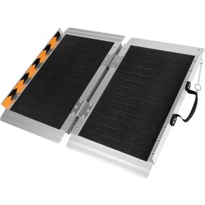 2FT Portable Wheelchair Ramp, 600 LBS Capacity Folding Handicap Ramp, Non-Slip Aluminum Portable Ramps, Threshold Ramp for Home Steps, Stairs, Doorways, Home Entry, and Door