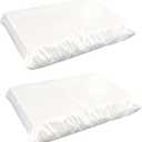 Klmnop 2 Pack Waterproof Dog Bed Liners, Washable Replacement Liner for Dog Bed, Leakproof Foam Mattress Protector, Liner Only 44 x 32 x 4 Inch(White)