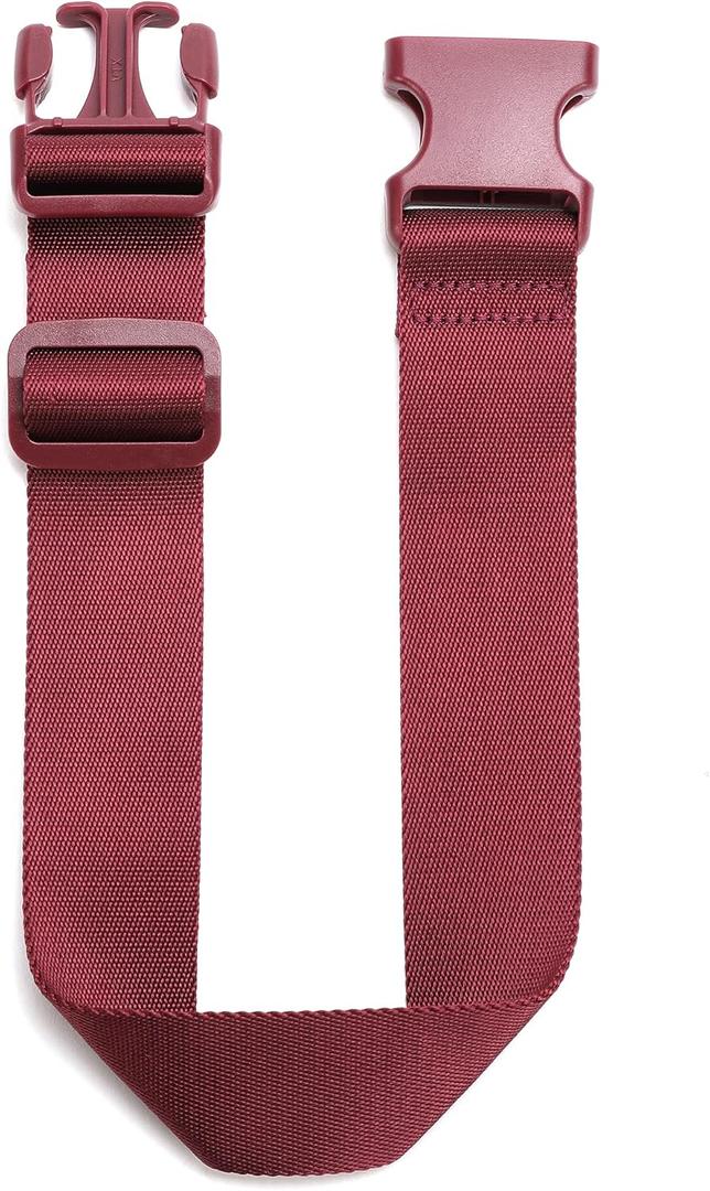 FODOKO Belt Extender Adjustable Strap Fanny Pack strap extender for Waist Bum Bag Compatible with Everywhere Belt Bag Black (Red)