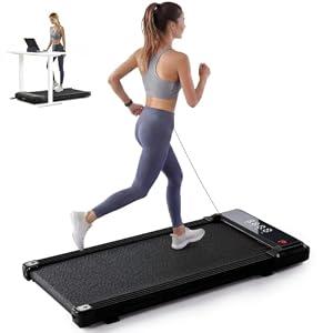 NEWBULIG Portable Compact Walking Pad, Treadmills for Home Office Workout Portable Compact Walking Treadmill with Remote Control & LED Display, 0.6‑3 MPH Speed for Small Space Running Jogging, 42.2"D x 22.1"W x 38"H